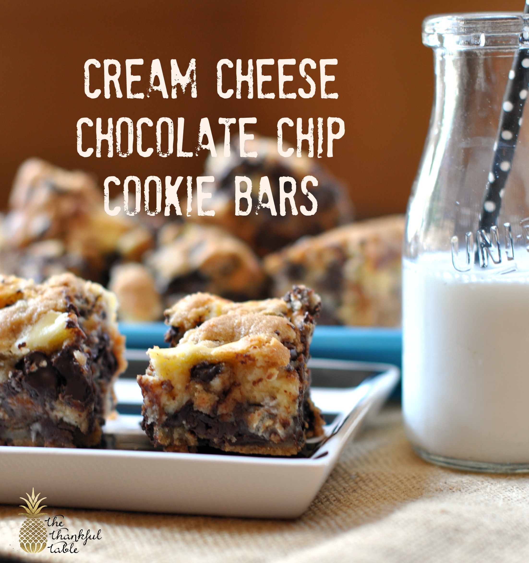 Cream Cheese Chocolate Chip Cookie Bars